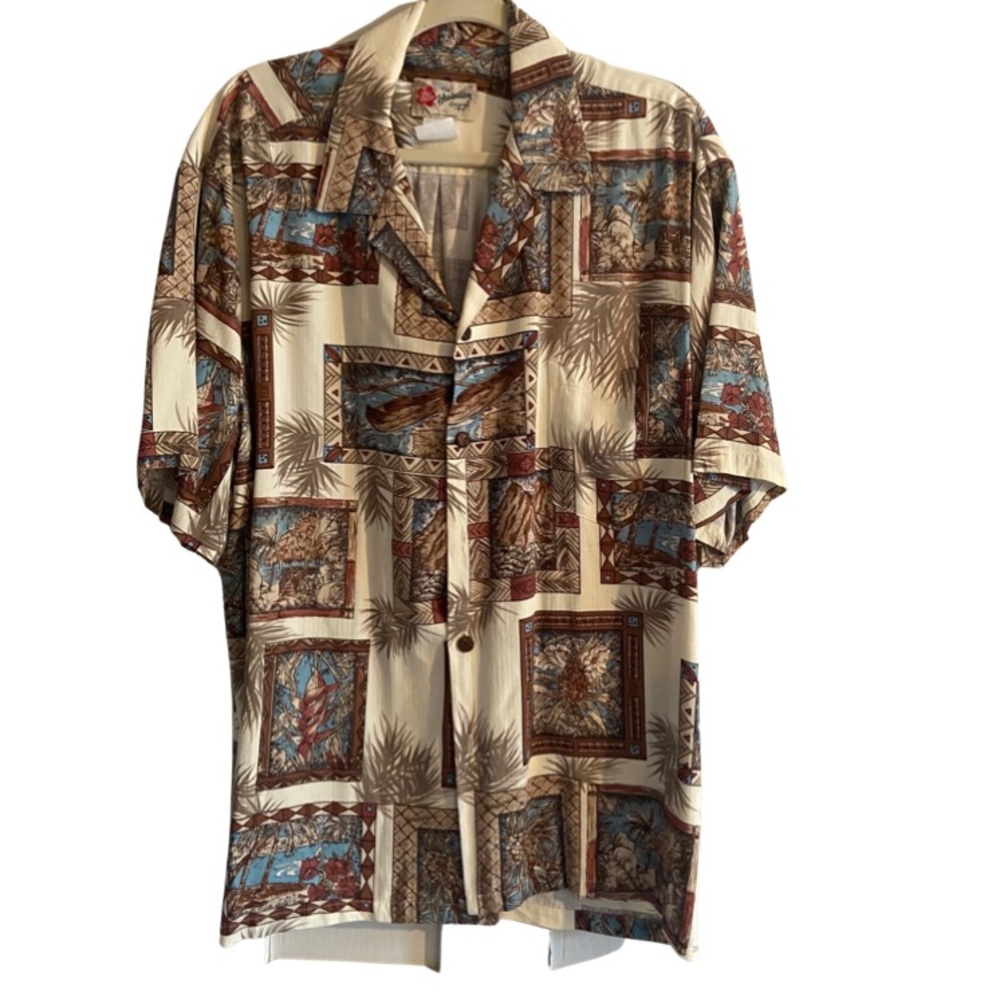 HILO HATTIE THE HAWAIIAN ORIGINAL SHIRT - Mens XL - S/S, Fabric Imported